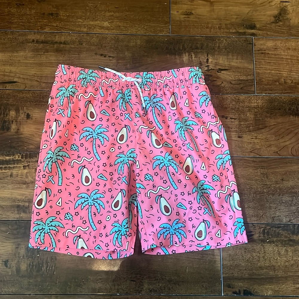 Brisira Boy’s 2 in 1 Swim Trunks With Blue Liner. Size 10/12. Side Pockets.